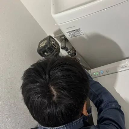 洗濯機まわりの作業